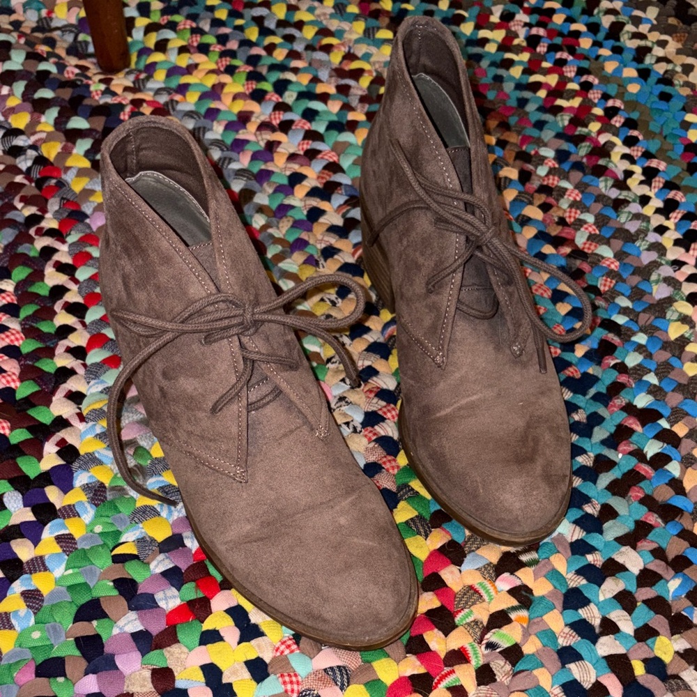 Carlos Gray Suede Ankle Boots